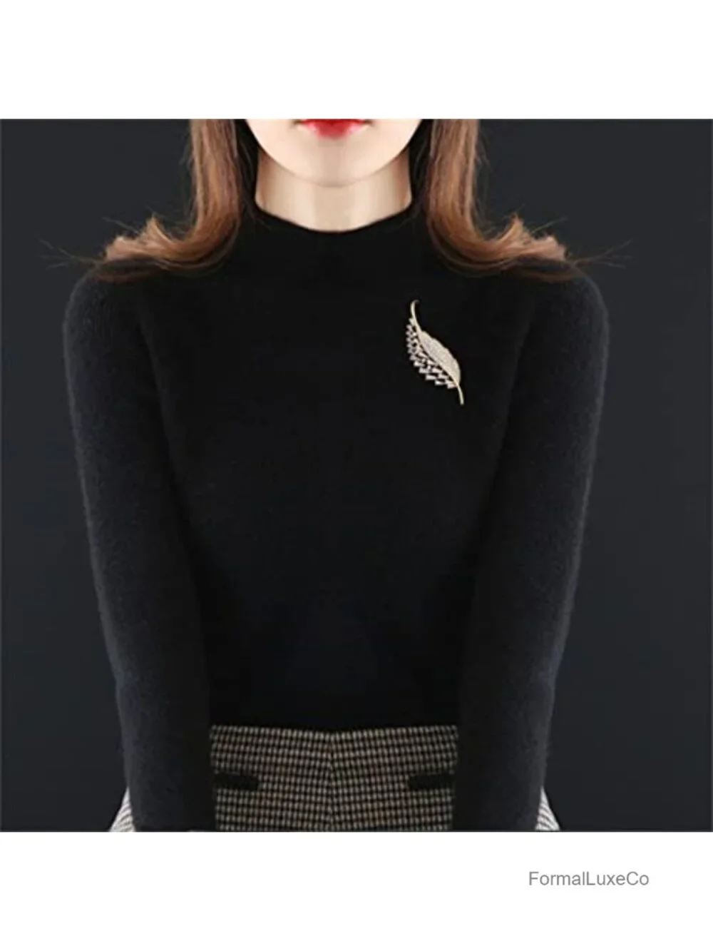Elegant Flower Brooch for Women Gold Plated Zircon Pin Gift